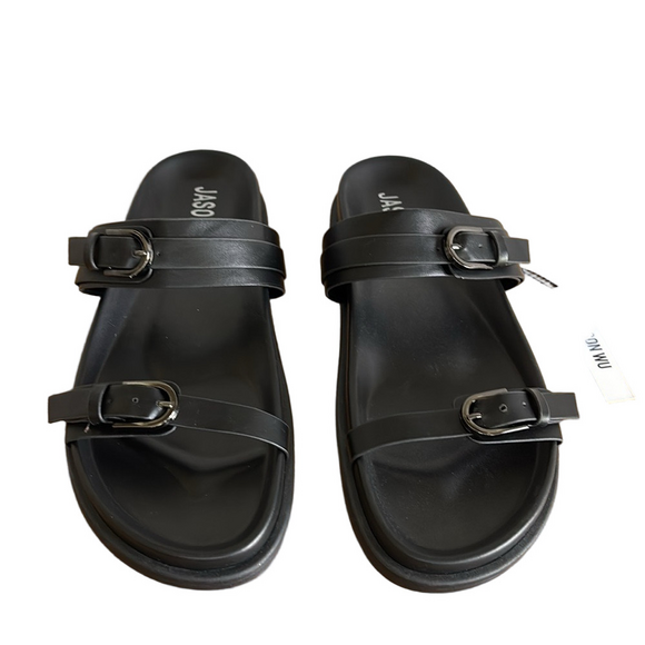 Jason Wu Rhonda Women’s Black Double-Strap Sandals size 8.5 - Picture 2 of 9